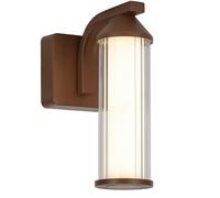 Applique murale d'extérieur sur secteur corten BRISA LED blanc chaud H26cm