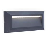 Applique murale d'extérieur sur secteur helena aluminium gris led blanc h10m