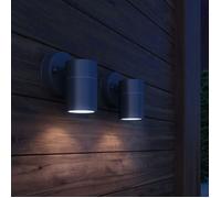2x Applique Murale Extérieur Acier Inoxydable Vers le Bas Lampe Jardin vidaXL