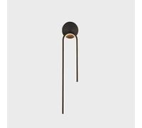 Applique Murale D'intérieur À LED Noire À Long Tube en Laiton, Applique Murale Moderne pour Couloir, Entrée, Bar, Lampe Murale Linéaire Dorée Brossée pour Chambre À Coucher, Chevet, Salon,Black Left