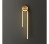 Applique Murale d'intérieur à LED Noire, Tube Long, Moderne, en Laiton, pour Couloir, entrée, Bar, éclairage linéaire brossé, pour Chambre à Coucher, Chevet, Salon, Ferme, Salle de Bain, Noir, dr