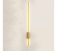 Applique murale d'intérieur Applique murale d'intérieur simple et moderne à LED, lumière chaude, lanterne murale en aluminium, tube long, applique murale, lampes for chambre à coucher, salon(Gold,100C