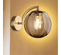 Applique Murale D'intérieur Avec Abat-jour Rond En Cristal Et Base En Métal - Luminaire Mural À Lumière Chaude (3000 K) - Idéal Pour La Décoration De La Maison : Salon, Chambre, Salle De Bain(A)