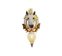 Applique Murale D'Intérieur En Résine Peinte À La Main, Décorative, Pour Chambre, Salon, Couloir, Avec Statue de Tête de Cheval Et Abat-Jour En Verre.