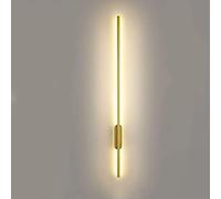 Applique Murale d'intérieur, lumière linéaire LED, Salon, canapé, TV, Chambre à Coucher, Lampe Murale de Fond, Noir, Or, doré, 100 cm