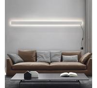 Applique Murale d'intérieur Minimaliste et Moderne avec Interrupteur, Longue Bande de 150 cm, 3 000 K/4 000 K/6 000 K, éclairage Mural pour Salle de Bain, Salon, Cuisine, Couloir