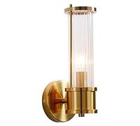 Applique Murale d'intérieur Moderne en Laiton avec Abat-Jour en Verre, luminaire pour Chambre à Coucher, Chevet, Salon, Miroir, façade de Maison