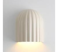 Applique murale d'intérieur moderne et décorative, couleur crème française, mini appliques murales demi-cylindriques en résine pour chambre, salon, couloir