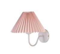 Applique Murale d'intérieur plissée Moderne minimalisme Applique Murale en Tissu Rose lumières murales en Fer antirouille lumières de décoration de Nuit lumière Douce Soins des Yeux E27 Ombre Mur
