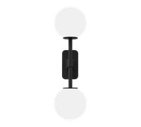 Applique Murale Double Astro Tacoma, Noir et Abat-jour Opale