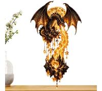 Applique Murale Dragon Décoration Gothique Maison Art 2D LED Lueur Chaude | Appliques Murales Dragon Éclairage Pour Halloween Passage Couloir Entrée Chambre Escalier Fête et
