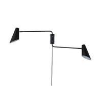 Applique Murale Dyberg Larsen Cale à 2 Bras, Noir