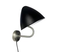 Applique Murale Dyberg Larsen Oulu Noir/ Acier Brossé