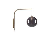 Applique murale E14 Max 40W laiton antique et verre fumé - Markslöjd - Dione