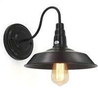 Applique Murale, E26 /e27 Applique Murale Rétro Noire, Lanterne Murale à Col De Cygne Industrielle Rétro, Luminaire Mural Suspendu D’intérieur, Idéal pour La Cuisine De, 1 Pack