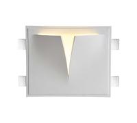 Applique murale Éclairage d'hôtel Lampe de couloir Salon Carrée Blanc Plâtre L 31 cm