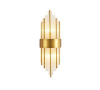 Applique murale élégante en cristal doré - Luminaire moderne E14 avec design élégant en métal pour salon, chambre à coucher, couloir - 45 cm de luxe décoration d'intérieur