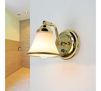 Applique murale élégante en or orientable avec interrupteur Abat-jour en verre GRANDO Applique murale salle de bain miroir