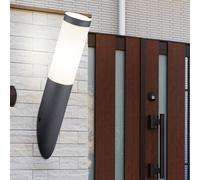 Applique Murale En Acier Inoxydable Anthracite Opale Torche Luminaire De Façade