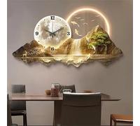 Applique murale en acrylique avec horloge murale, œuvre d'art à suspendre pour salon, chambre à coucher, entrée, 60 x 120 cm