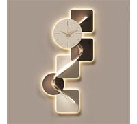 Applique Murale en Acrylique avec horloges murales, décoration Artistique, Paysage, Lampe Murale Suspendue, œuvre d'art, Peinture, Sculpture Murale pour Salon, Chambre à Coucher, entrée, 01, 50 x 100