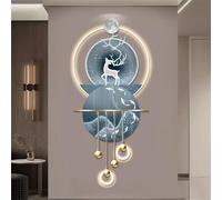 Applique Murale en Acrylique pour entrée, décoration Artistique, Paysage, Lampe Murale Suspendue, œuvre d'art, Peinture, Sculpture Murale pour Salon, Chambre à Coucher, entrée, 06,50 x 121 cm