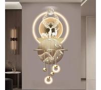 Applique Murale en Acrylique pour entrée, décoration Artistique, Paysage, Lampe Murale Suspendue, œuvre d'art, Peinture, Sculpture Murale pour Salon, Chambre à Coucher, entrée, 06,50 x 121 cm