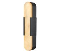 Applique murale en albâtre de 20 po Ensemble de 2, appliques en marbre naturel, applique murale moderne en laiton, luminaire LED à intensité variable(Black-20 in-1 Pack)