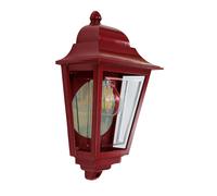 Applique Murale En Aluminium IP44 E27 H: 32,5 Cm L: 19 Cm Rustique Rouge