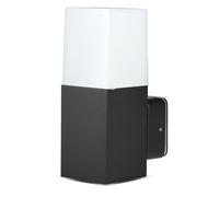 Applique murale en aluminium noir pour maison, lampe d'extérieur, LED 4,5W 400Lm blanc chaud, LxPxH 12,1x8x25 cm