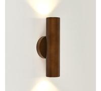 Applique murale en bois 10 W LED cylindrique en bois massif, éclairage mural moderne nordique (H : 25 cm), lampe murale pour chambre à coucher, chevet, salon, hôtel, salle d'étude