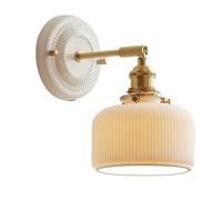 Applique murale en céramique blanche de style campagnard français, lampe murale d'intérieur for salle de bain, vanité, luminaires, applique murale for chambre à coucher, salon, escaliers, couloir, por