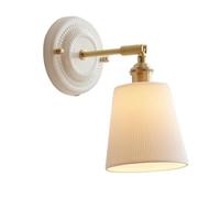 Applique murale en céramique blanche de style campagnard français, lampe murale d'intérieur for salle de bain, vanité, luminaires, applique murale for chambre à coucher, salon, escaliers, couloir, por