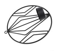 Applique murale en fer avec motif géométrique en forme de cercle parfait pour divers environnements d'intérieur (noir)