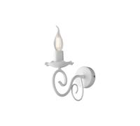 Applique murale en fer blanc Shabby une lumière 17x h23 cm
