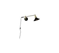 Applique murale en fer forgé noir, E27, 1 ampoule - Dutchbone, Penelope - 19x60x19 cm