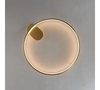 Applique Murale en Laiton Applique Ronde Lampe Murale en Cuivre 3 Couleurs Température Salon Chambre Lampes de Chevet Décoration de la Maison Appliques Murales LED Anneau Éclairage Mural,dia-54cm LWX