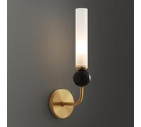 Applique Murale en Laiton et albâtre de 35,6 cm, en marbre Naturel, luminaire d'intérieur en albâtre pour Salon, escaliers, Chambre à Coucher, Abat-Jour en Acrylique, culot G9