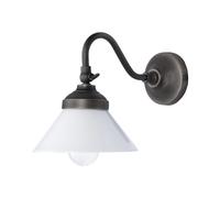 Applique Murale En Laiton Et Verre Pivotante B: 15 Cm Petite En Bronze Blanc E14