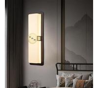 Applique murale en laiton style chinois contemporain LED pour salon, chambre, bureau, hôtel, villa, couloir, allée
