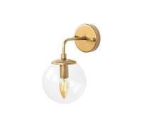 Applique murale en métal avec globe - D. 15 x 27 cm - Doré - BARLATI