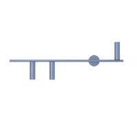 Applique Murale En Métal Bleue 81 Cm Longue 3-Flammes GU10 Pour Couloir Chambre