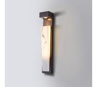 Applique murale en métal marron café avec abat-jour en acrylique imitation marbre, spot LED 5 W, applique murale d'intérieur moderne for salon, fond, entrée, couloir, villa, décoration