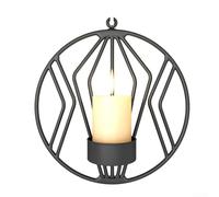 Applique murale en métal pour bougies chauffe-plat Design élégant pour espaces de vie modernes (Noir)