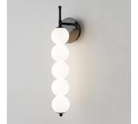 Applique Murale en Perles de Verre, Lampe de Chevet Globe en Verre soufflé à la Main, Applique Murale Minimaliste Moderne de Style Nordique pour Chambre, Couloir, Salle de Bain, Chambre d'en