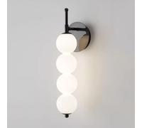 Applique Murale en Perles de Verre, Lampe de Chevet Globe en Verre soufflé à la Main, Applique Murale Minimaliste Moderne de Style Nordique pour Chambre, Couloir, Salle de Bain, Chambre d'en