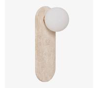 Applique Murale En Travertin Et Boule En Verre Davise