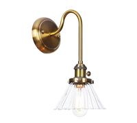 Applique Murale en Verre Antique, Applique Murale Industrielle Vintage à col de Cygne, Lampe de Lecture à Bras Long, Applique Murale LED Industrielle pour Chevet, Salon, Cuisine