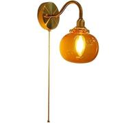 Applique murale en verre avec chaînette, style vintage industriel, lampe de chevet pour chambre à coucher, salle de bain, coiffeuse, salon, couloir, vert clair