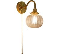 Applique murale en verre avec chaînette, style vintage industriel, lampe de chevet pour chambre à coucher, salle de bain, coiffeuse, salon, couloir, vert clair